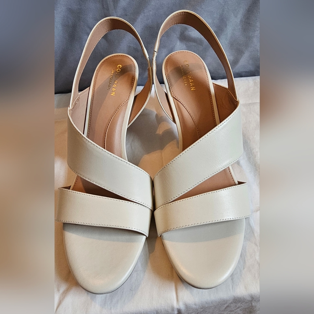 Cole Haan Women's White Strappy Sandals